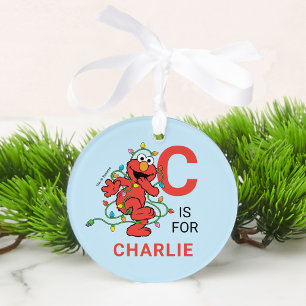 Elmo Weihnachten   Personalisierter Name & Foto Ornament