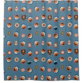 Elmo Woodland Explorer-Muster Duschvorhang (Vorderseite)