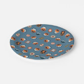 Elmo Woodland Explorer-Muster Pappteller (Schrägansicht)