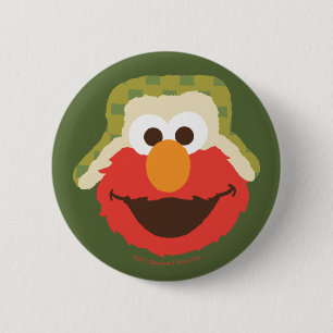 Elmo Woodland Face Button