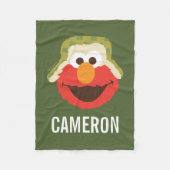 Elmo Woodland Face | Name hinzufügen Fleecedecke (Vorderseite)