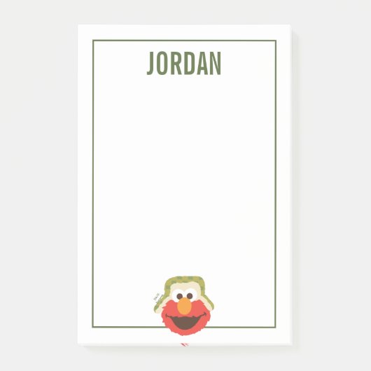 Elmo Woodland Face | Name hinzufügen Post-it Klebezettel (Vorderseite)