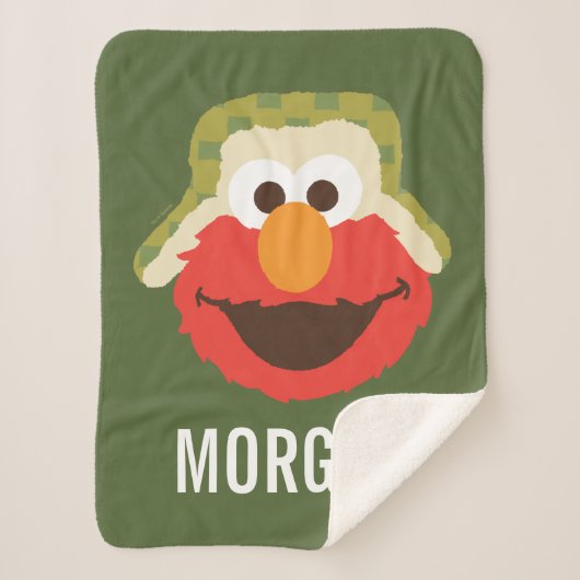 Elmo Woodland Face | Name hinzufügen Sherpadecke (Vorderseite)