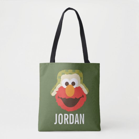 Elmo Woodland Face | Name hinzufügen Tasche (Vorderseite)