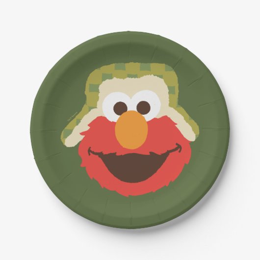 Elmo Woodland Face Pappteller (Vorderseite)