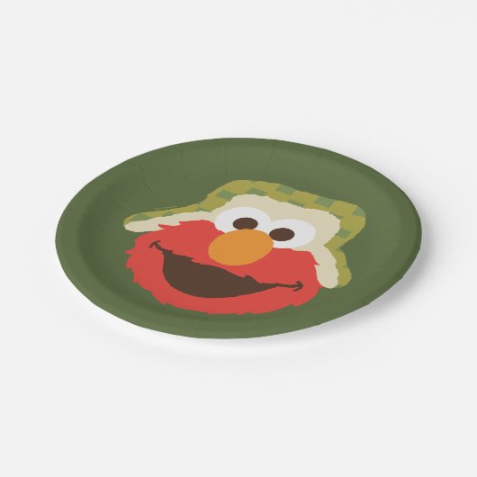 Elmo Woodland Face Pappteller (Schrägansicht)