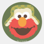 Elmo Woodland Face Runder Aufkleber (Vorderseite)