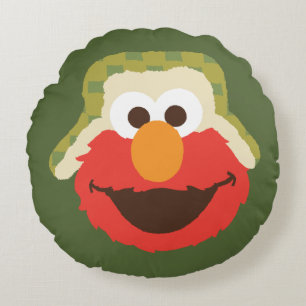 Elmo Woodland Face Rundes Kissen