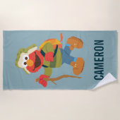 Elmo Woodland Wanderung | Name hinzufügen Strandtuch (Vorderseite)