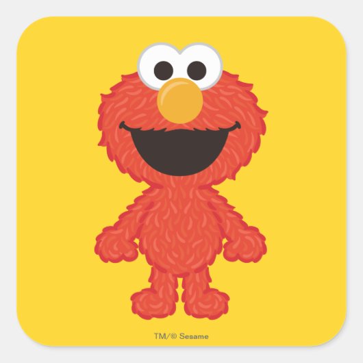Elmo Wool Style Quadratischer Aufkleber (Vorderseite)