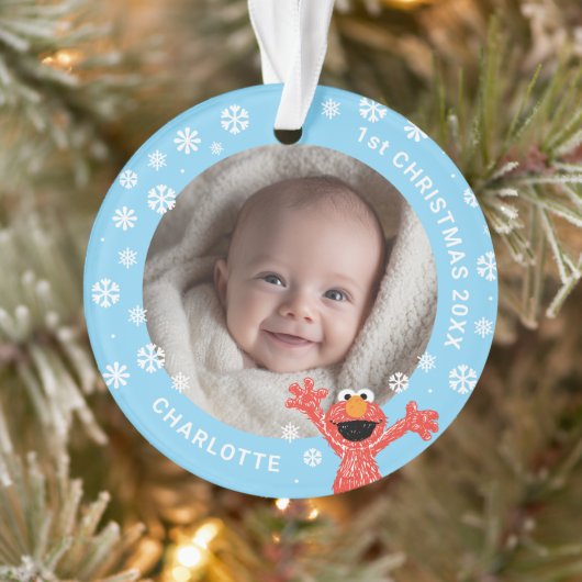 Elmo's Baby's 1st Christmas Photo Ornament (Baum)
