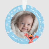 Elmo's Baby's 1st Christmas Photo Ornament (Vorderseite)