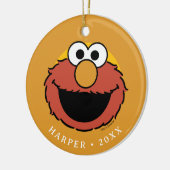 Elmos lächelndes Gesicht Keramik Ornament (Links)