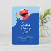 Elmo's Splish Splash Birthday Bash Einladung (Stehend Vorderseite)