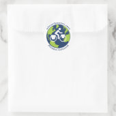 Elmundoenbici.com Runder Aufkleber (Tasche)