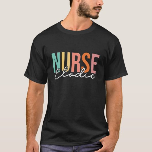Elodie Medical Stethoscope Doctor Nurse Custom Nam T-Shirt (Vorderseite)