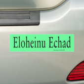 Eloheinu Echad Autoaufkleber (Schwarzes) (Auf Auto)