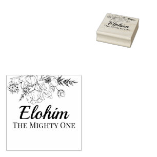 Elohim Hebräische Namen Gottes Typografie Gummistempel