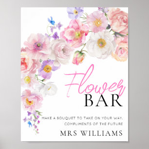 Eloise Pink Blume Bar Sign Poster