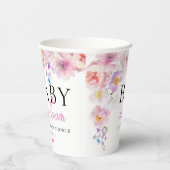Eloise Pink Floral Baby in Bloom Pappbecher (Rechts)