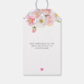 Eloise Pink Floral Brautparty Geschenkanhänger (Rückseite)