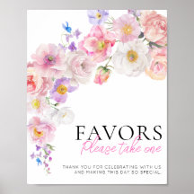 Eloise Pink Floral Favoriten Zeichen