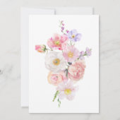 Eloise Pink Floral Geburtstag Brunch Einladung (Rückseite)