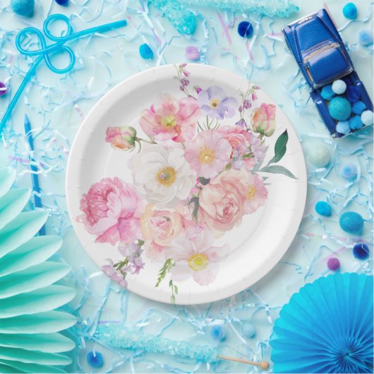 Eloise Pink Floral Pappteller (Party)