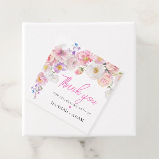 Eloise Pink Floral Vielen Dank Geschenkanhänger (Beispiel)