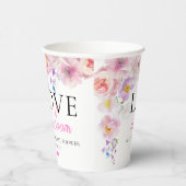 Eloise Pink Liebe in Blüte Pappbecher (Rechts)