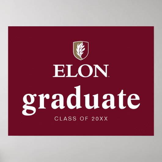 Elon | Abschluss 20XX Poster (Vorne)