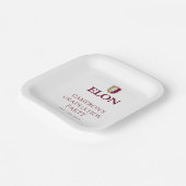 Elon Abschluss Pappteller (Gewinkelt)