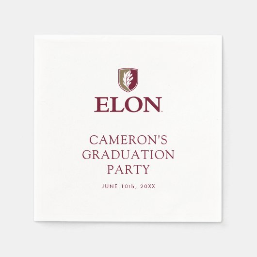 Elon Abschluss Serviette (Vorderseite)