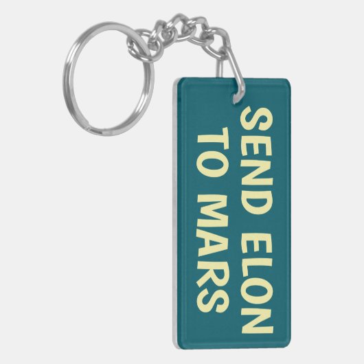 Elon an Mars Schlüsselanhänger senden (Vorderseite links)