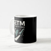 Elon an Mars senden SETI Parody-Logo-Tasse Kaffeetasse (Vorderseite Links)