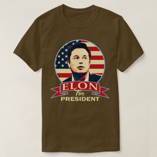Elon für Präsident T-Shirt (Design vorne)