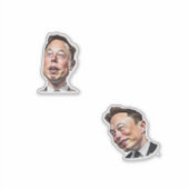 Elon Karikatur Aufkleber (Vorderseite)