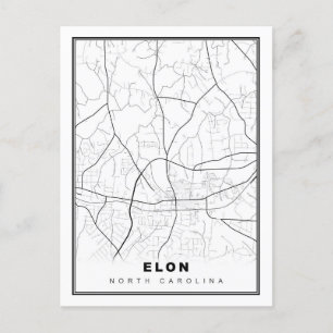 Elon Map Postkarte