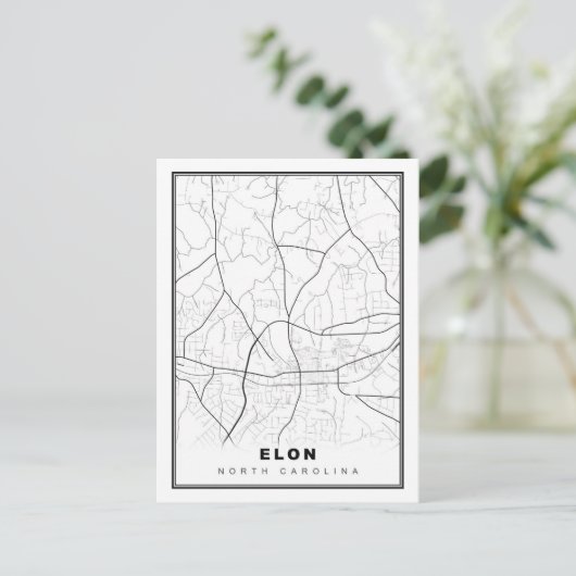Elon Map Postkarte (Stehend Vorderseite)