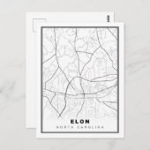 Elon Map Postkarte (Vorne/Hinten)