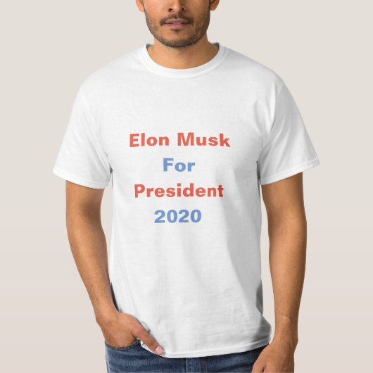 Elon Moschus für Präsidenten Shirt (Vorderseite)