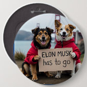 Elon Musk muss Button gehen (Vorne & Hinten)