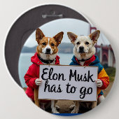 Elon Musk muss Button gehen (Vorne & Hinten)