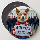 Elon Musk muss Button gehen (Vorne & Hinten)