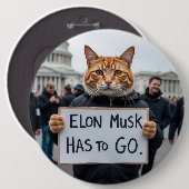 Elon Musk muss Katzenpolitik machen Button (Vorne & Hinten)