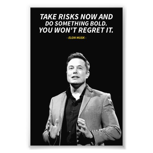 Elon musk Photo Enlargement Fotodruck (Vorne)