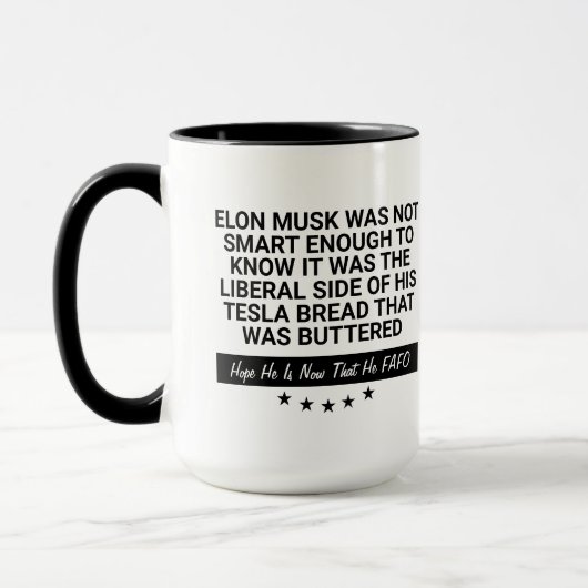 Elon Musk war nicht intelligent genug, um es zu wi Tasse (Links)