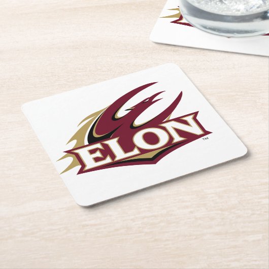 Elon Phoenix-Logo Rechteckiger Pappuntersetzer (angewinkelt)