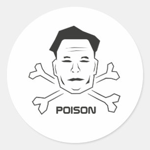 Elon Poison, Anti-Elon Musk Runder Aufkleber