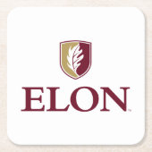 Elon Rechteckiger Pappuntersetzer (Vorderseite)